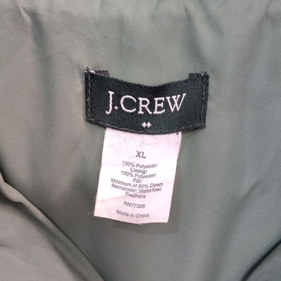 J. Crew Women's Green Puffer Jacket - Picture 3 of 5